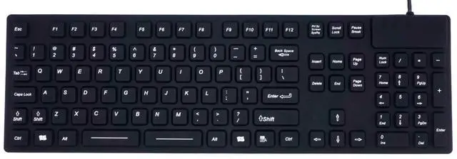 Alt view image 10 of 11 - Waterproof Industrial Medical USB Keyboard with Clear Silicon Keyboard Cover