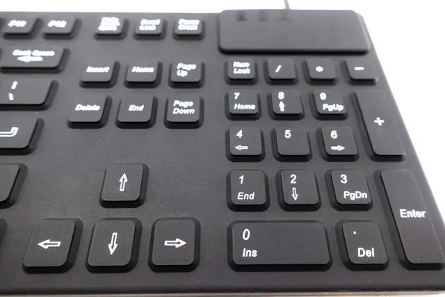 Alt view image 11 of 11 - Waterproof Industrial Medical USB Keyboard with Clear Silicon Keyboard Cover