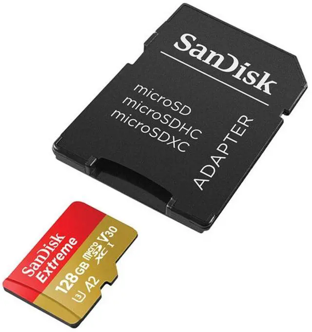 Alt view image 14 of 18 - SanDisk Extreme 128 GB Class 3/UHS-I (U3) V30 microSDXC - 190 MB/s Read - 90 MB/s Write SDSQXAA-128G-AN6MA
