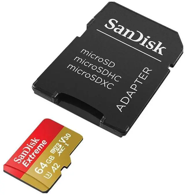 Alt view image 15 of 16 - SanDisk Extreme 64 GB Class 10/UHS-I U3 V30 microSDXC SDSQXAH064GAN6MA