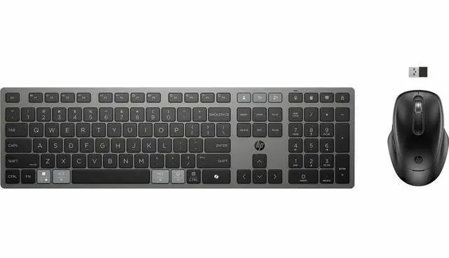 Alt view image 10 of 10 - HP 725 Multi-Device Rechargeable Wireless Keyboard and Mouse Combo