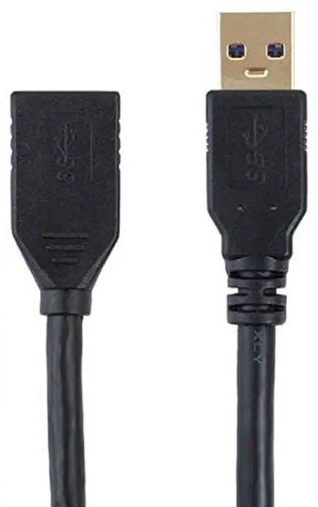 Alt view image 9 of 14 - Monoprice USB 3.0 Type-A Male to Type-A Female Extension Cable - 6 Feet - Black | Use with PlayStation, Xbox, Oculus VR, USB Flash Drive, Card Reader, Hard Drive, Keyboard