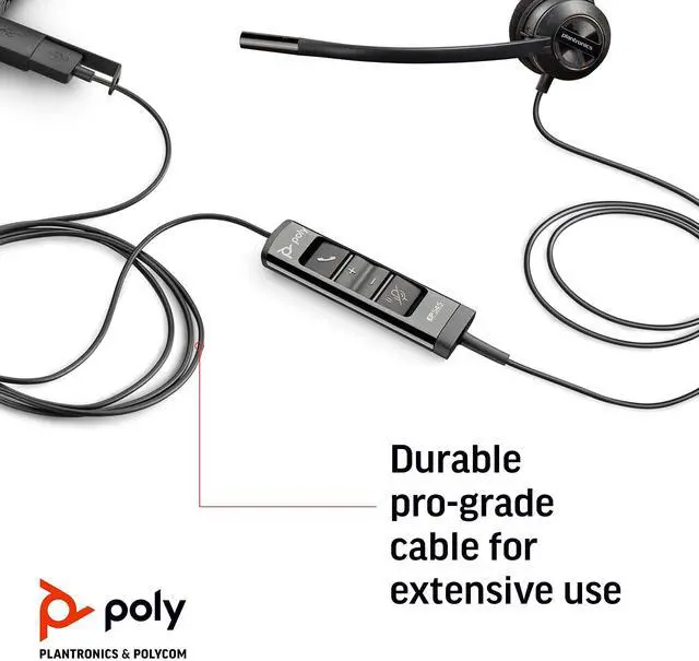 Alt view image 7 of 9 - Poly EncorePro 545 USB-A Convertible Headset 783R4AA