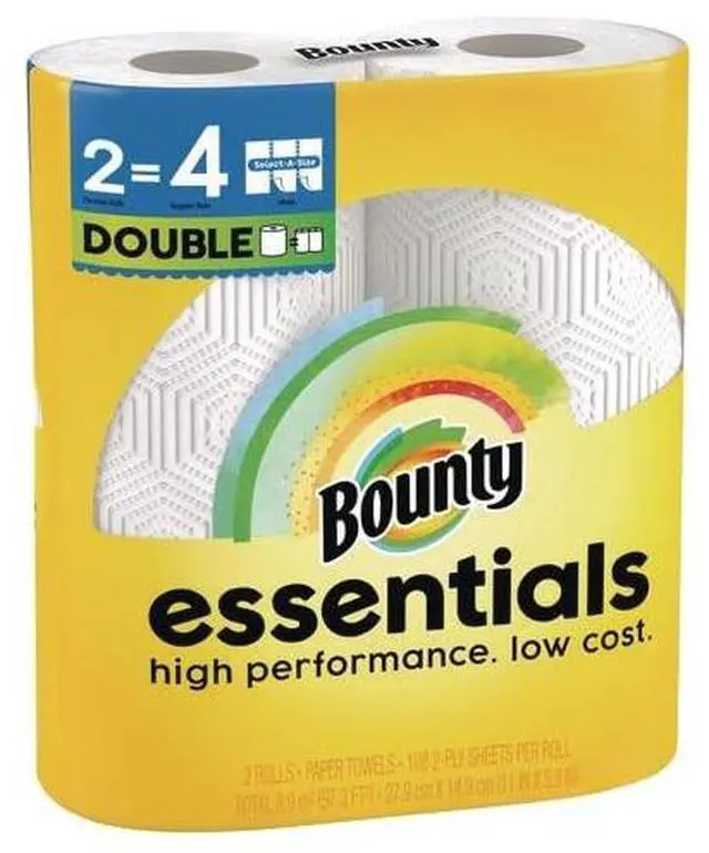 Alt view image 3 of 4 - Essentials Select-A-Size Kitchen Roll Paper Towels 2-Ply White 108 Sheets/Roll 2/Pack 8 Packs/Carton 80782402