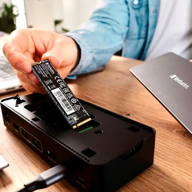 Alt view image 4 of 5 - Verbatim 1TB Vi5000 PCIe NVMe M.2 2280 Internal SSD 31826