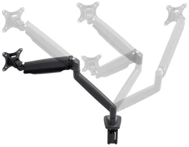 Alt view image 16 of 18 - Monoprice Smooth Full Motion Single Monitor Adjustable Gas Spring Desk Mount - Black For Large Screens, Supports Up To 34 inch Monitors, 19.8 LBS Display Weight - Workstream Collection