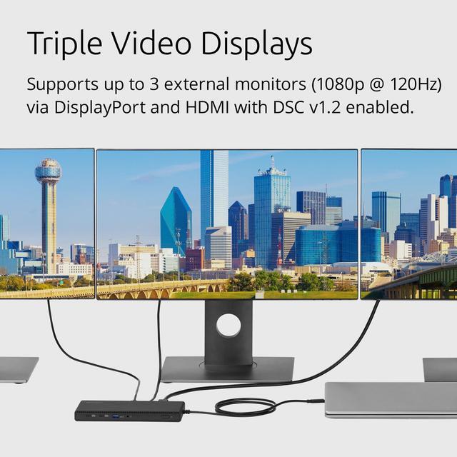 Alt view image 13 of 16 - Kensington SD4842P EQ USB-C 10Gbps Triple Video Driverless Docking Station