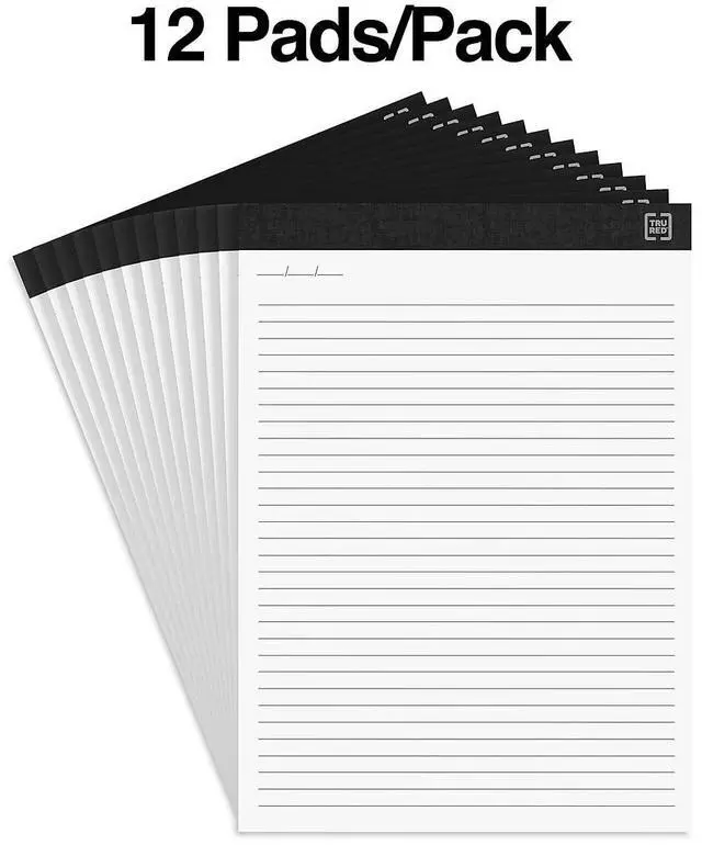 Alt view image 4 of 9 - TRU RED Notepads Narrow Rule White Sheets 8.5x11.75 50sht 12/Pack TR57384