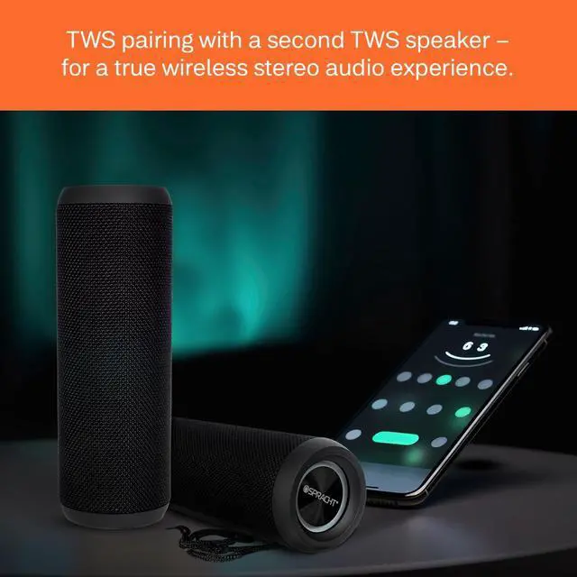 Alt view image 4 of 9 - Spracht Blunote Turbo Portable Bluetooth Speaker System 20 W RMS Matte Black