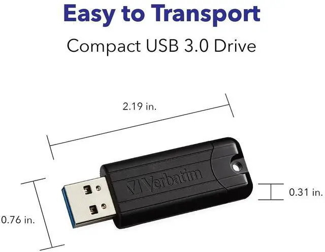 Alt view image 8 of 9 - PinStripe USB 3.0 Flash Drive 256 GB Black 49320