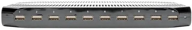 Alt view image 19 of 19 - Tripp Lite U280-010-ST-CEE 10-Port USB Charging Station with Adjustable Storage, 12V 8A (96W) USB Charger Output, Schuko Power Cord