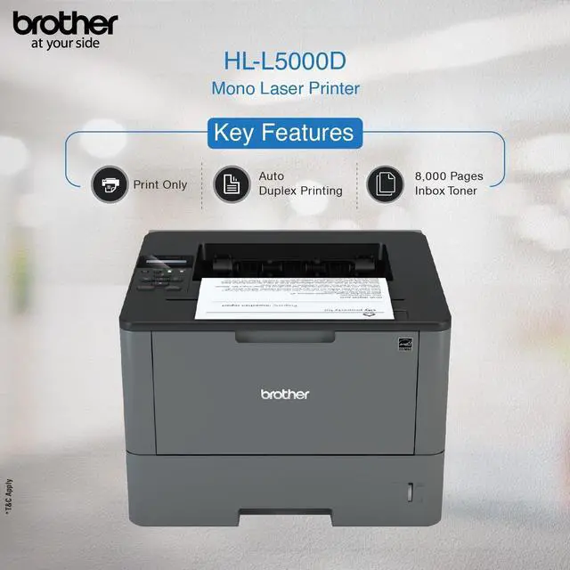 Alt view image 13 of 15 - Brother HL-L5000D -Business Monochrome Laser Printer with Duplex Printing and Parallel Interface