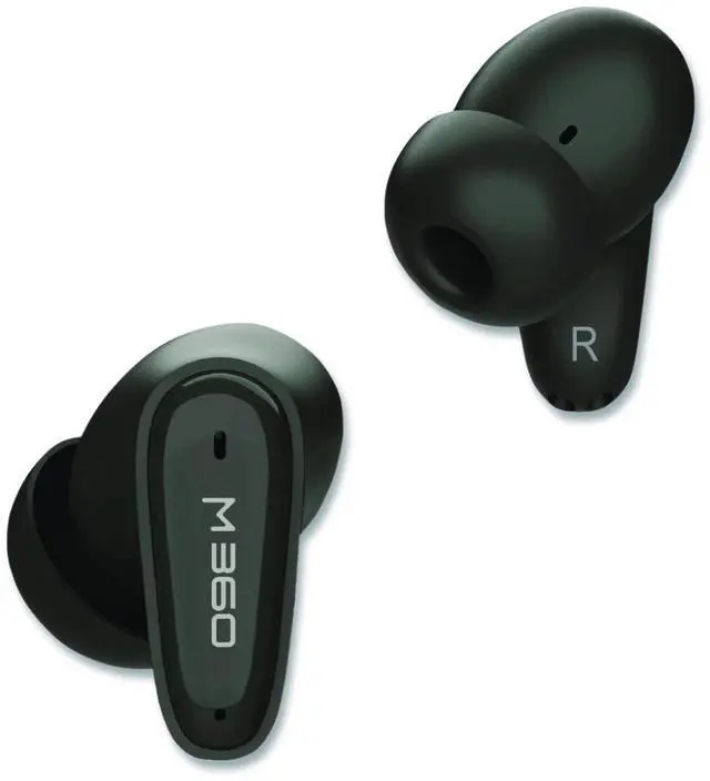 Alt view image 6 of 6 - m360 TW1800B Nemesis True Wireless Earbuds - Bluetooth Headphones with Microphone - 20H Playtime - Black - Hi-Fi Stereo - 10mm Graphene Drivers - Magnetic Charging Case - Waterproof IPX5 - BT Version