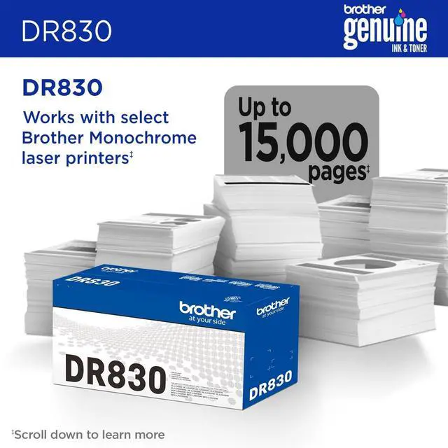 Alt view image 3 of 7 - Brother DR830 Printer Drum Unit