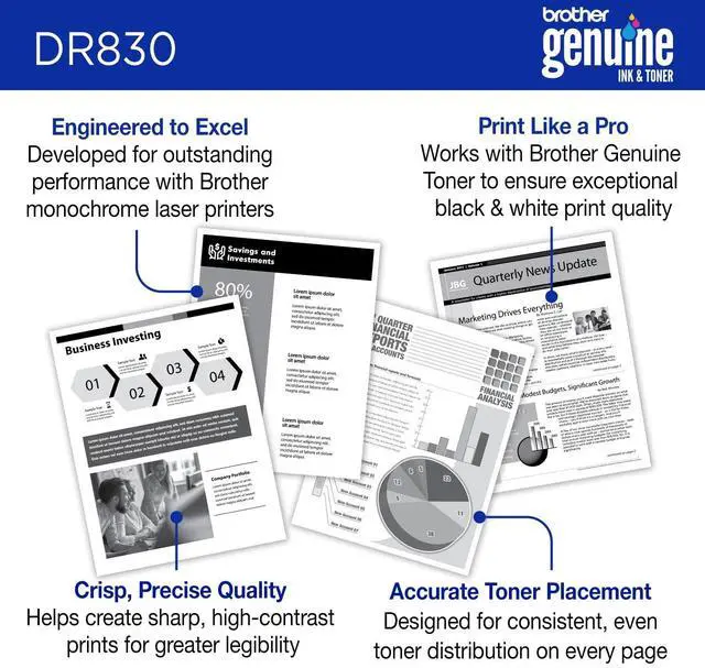Alt view image 4 of 7 - Brother DR830 Printer Drum Unit
