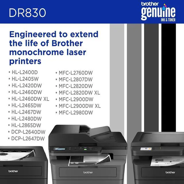 Alt view image 6 of 7 - Brother DR830 Printer Drum Unit