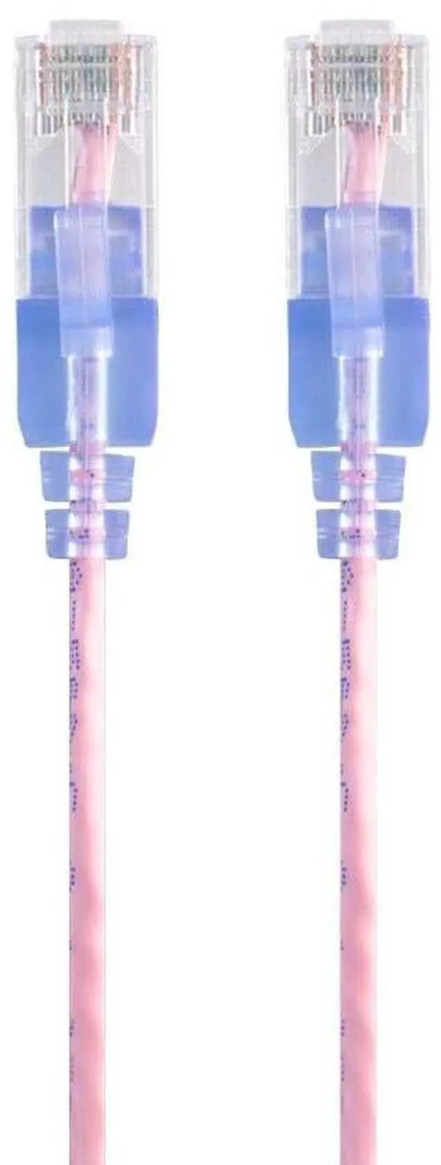 Alt view image 8 of 10 - Monoprice Cat6A Ethernet Patch Cable 5-Pack - 7 Feet - Pink | Snagless, RJ45, 550MHz, UTP, Pure Bare Copper Wire, 10G, 30AWG  - SlimRun