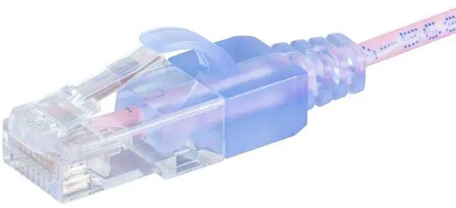 Alt view image 9 of 10 - Monoprice Cat6A Ethernet Patch Cable 5-Pack - 7 Feet - Pink | Snagless, RJ45, 550MHz, UTP, Pure Bare Copper Wire, 10G, 30AWG  - SlimRun