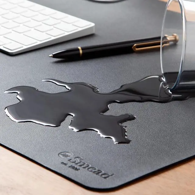 Alt view image 6 of 8 - Smead Vegan Leather Desk Pads 36 x 17 Charcoal 64828