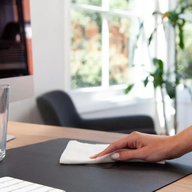 Alt view image 7 of 8 - Smead Vegan Leather Desk Pads 36 x 17 Charcoal 64828