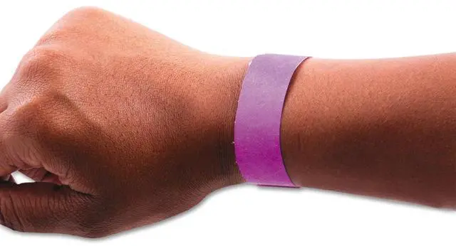 Alt view image 15 of 15 - Baumgartens BAU85014 SICURIX Wristpass Security Wristbands, 3/4" x 10", Purple, 100/Pack, 1 Pack