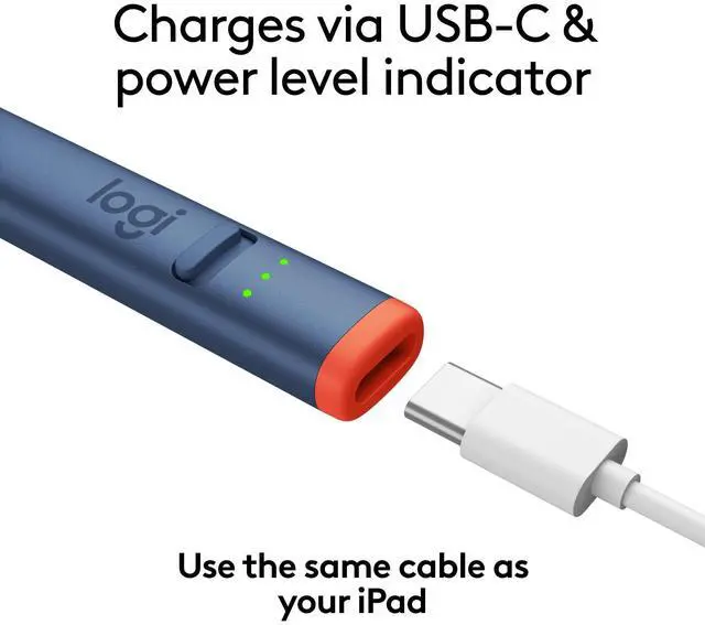 Alt view image 15 of 15 - Logitech Crayon Digital Pencil iPad Blu