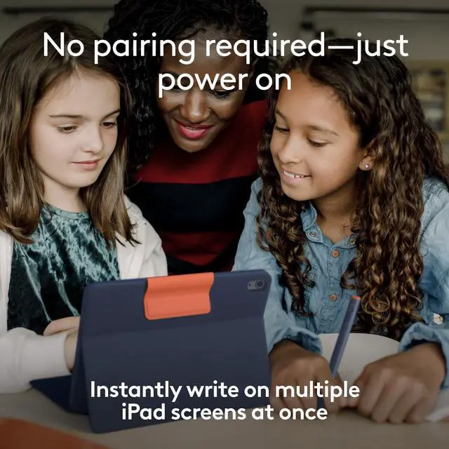 Alt view image 12 of 15 - Logitech Crayon Digital Pencil iPad Blu