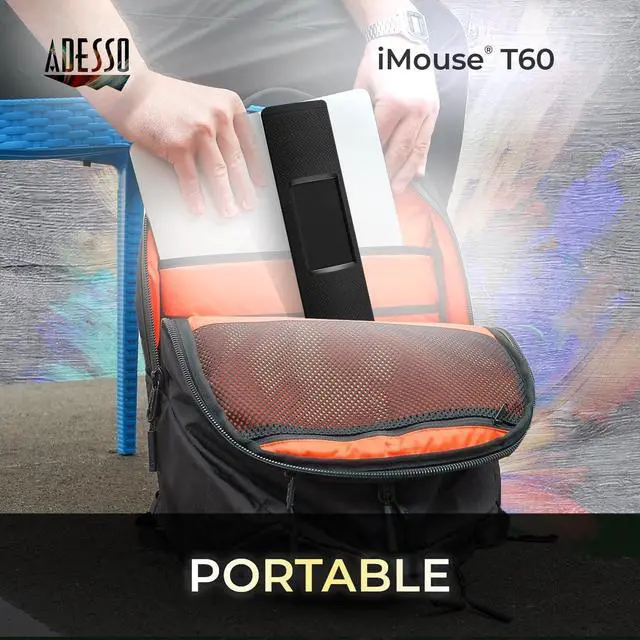 Alt view image 14 of 16 - Adesso iMouse T60 TouchPad - Optical - Wireless - 32.81 ft - Radio Frequency - 2.40 GHz - USB - 1600 dpi - SymmetricalAA Battery Supported