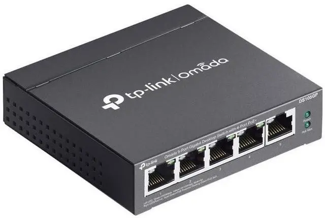 Alt view image 8 of 13 - TP-Link Omada 5-Port Gigabit Desktop Switch PORT: 5 Gigabit RJ45 Ports SPEC: Desktop Steel Case FEATURE: Plug and Play - DS105G