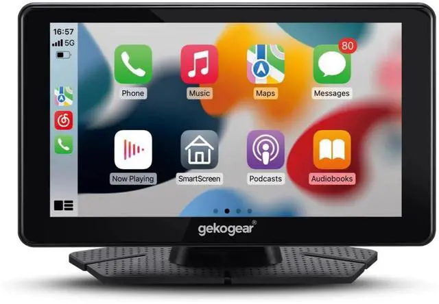 Alt view image 8 of 14 - GekoGear Orbit C100 7-Inch Infotainment Car Display, Apple/Android Compatible