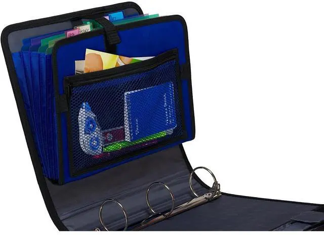 Alt view image 3 of 4 - Case It Premium Velcro Closure Binder 3 Rings 2" 11 x 8.5 Black S816BLACK