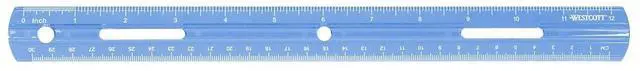 Alt view image 4 of 4 - Westcott Plastic Ruler Standard/Metric 12" Assorted Translucent Colors 17722