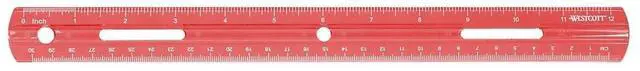 Alt view image 3 of 4 - Westcott Plastic Ruler Standard/Metric 12" Assorted Translucent Colors 17722