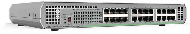 Alt view image 9 of 9 - Allied Telesis 24-port 10/100/1000T Unmanaged Switch with Internal PSU