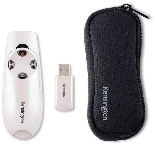 Alt view image 14 of 18 - Kensington Presenter Expert Wireless with Red Laser - Pearl White - Wireless - Radio Frequency - 2.40 GHz - Pearl White - USB - 6 Button(s)