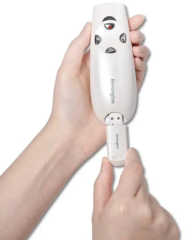 Alt view image 18 of 18 - Kensington Presenter Expert Wireless with Red Laser - Pearl White - Wireless - Radio Frequency - 2.40 GHz - Pearl White - USB - 6 Button(s)