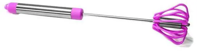 Alt view image 2 of 3 - Ronco Self Turning Turbo Kitchen Utensil Cooking Mixing Whisk Purple (3 Pack)