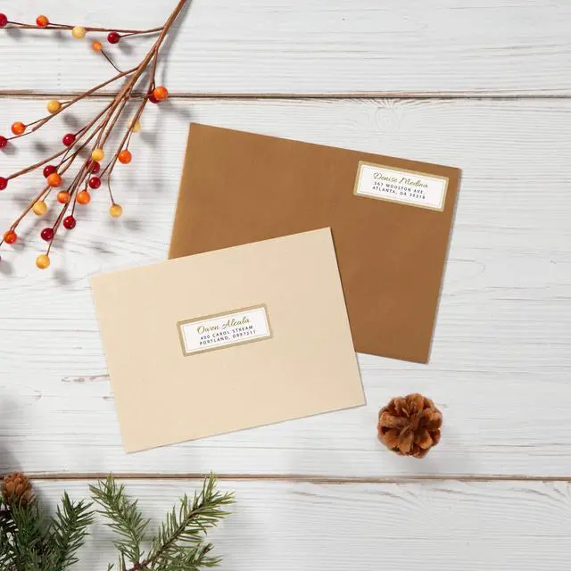 Alt view image 13 of 14 - Avery Matte White Address Labels with Metallic Gold Borders, 1" x 2-5/8", 300 Blank Address Labels (6540)