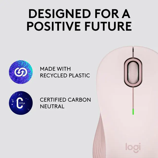 Alt view image 10 of 12 - Logitech Signature M550 Mouse - Optical - Wireless - 32.81 ft - Bluetooth/Radio Frequency - 2.40 GHz - Rose - USB - 4000 dpi - Scroll Wheel - 3 Button(s) - 3 Programmable Button(s) - Small/Medium Hand