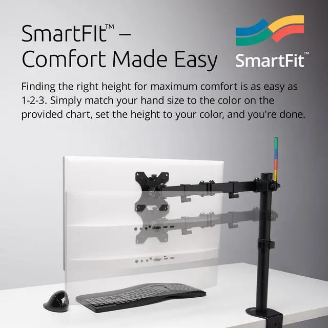 Alt view image 19 of 20 - Kensington SmartFit Desk Mount for Monitor Black K55408WW