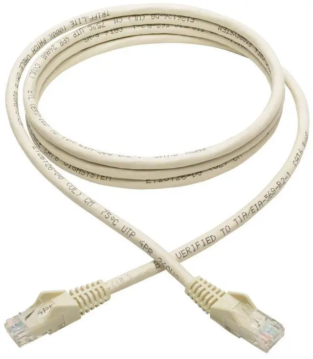 Alt view image 10 of 13 - Tripp Lite 6Ft Cat6 Snagless Molded Patch Cable Utp White Rj45 M/M 6'