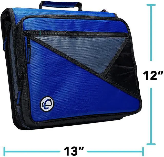 Alt view image 13 of 14 - Case-it Universal 2-Inch 3-Ring Zipper Binder, Holds 13 Inch Laptop, Black, LT-007-BLK