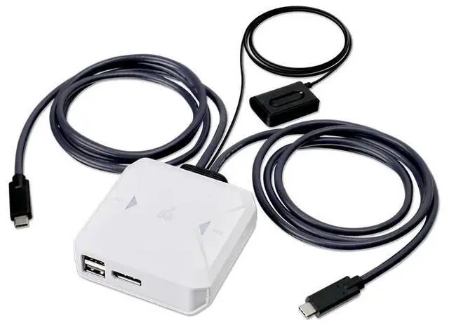 Alt view image 15 of 20 - IOGEAR 2-Port 4K USB-C KVM Switch with DisplayPort output GCS72CC