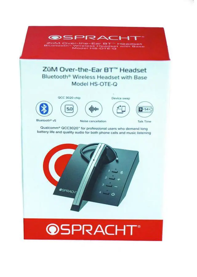 Alt view image 2 of 8 - ZuM Monaural Over-The-Ear Bluetooth Headset HSOTEQ