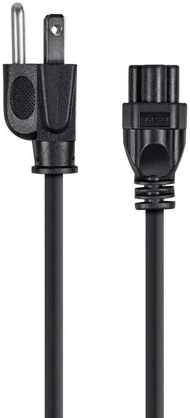 Alt view image 18 of 19 - Monoprice Power Cord - 6 Feet - Black | NEMA 5-15P to IEC 60320 C5, 18AWG, 10A/1250W, 3-Prong