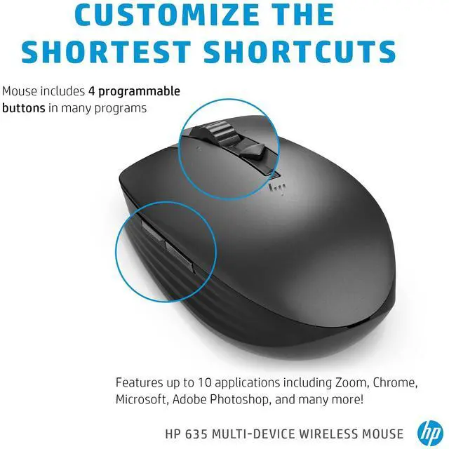 Alt view image 15 of 16 - HP 635 Multi-Device Wireless Mouse