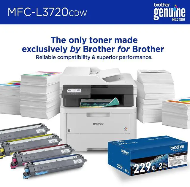 Alt view image 8 of 9 - Brother MFC-L3720CDW Wireless Compact Digital Color All-in-One Printer