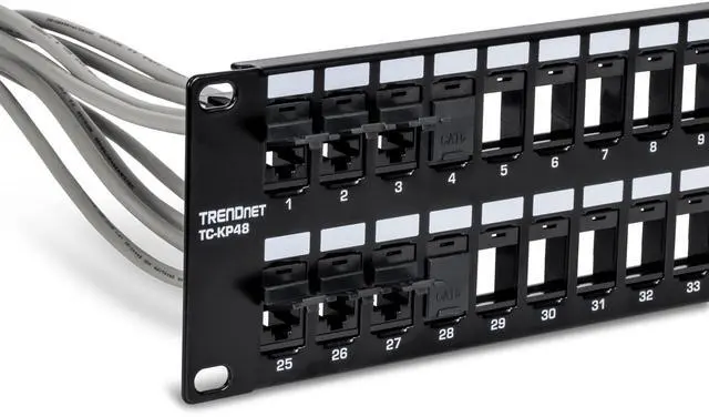Alt view image 14 of 15 - TRENDnet Cat6 RJ45 Keystone Jack 50-Pack Bundle, Compatible With Cat5,Cat5e,Cat6 Cabling, Use With The TC-KP24 Or TC-KP48 Blank Keystone Patch Panels (Sold Separately), Black, TC-K50C6BK