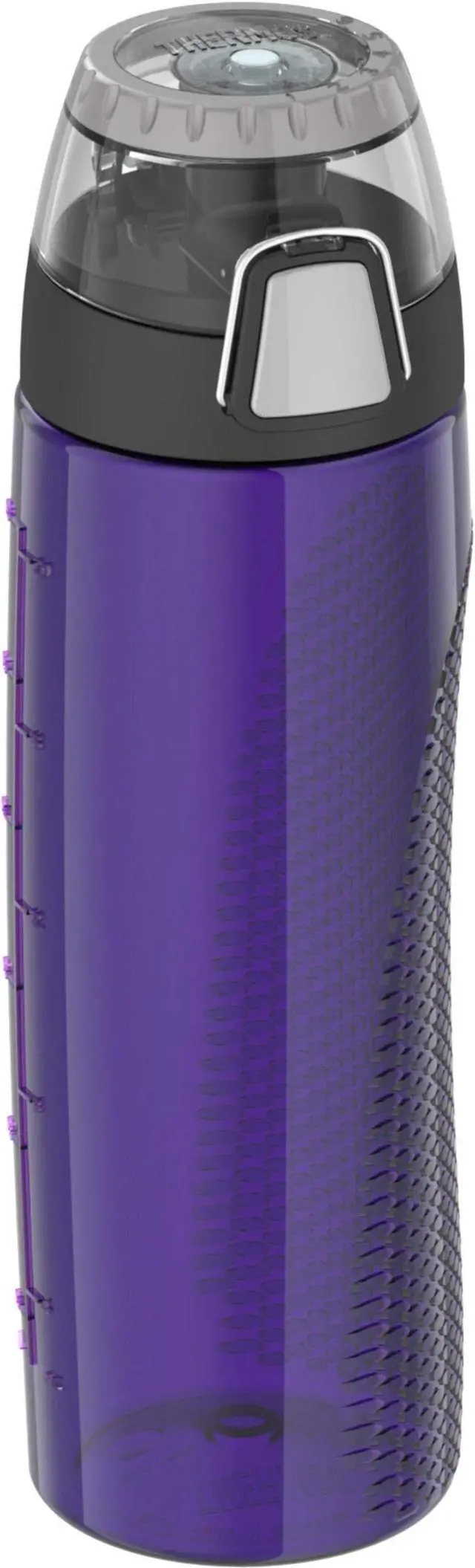 Alt view image 8 of 11 - Thermos HP4100PU6 Thermos 24 oz Plastic Hydration Bottle w Meter Purple