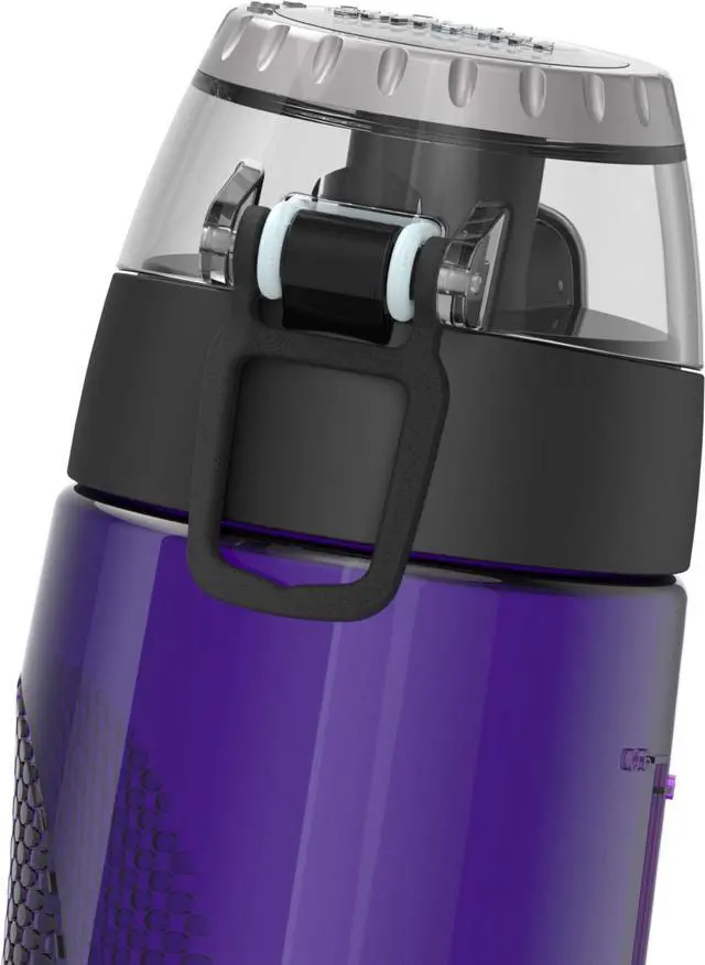 Alt view image 10 of 11 - Thermos HP4100PU6 Thermos 24 oz Plastic Hydration Bottle w Meter Purple